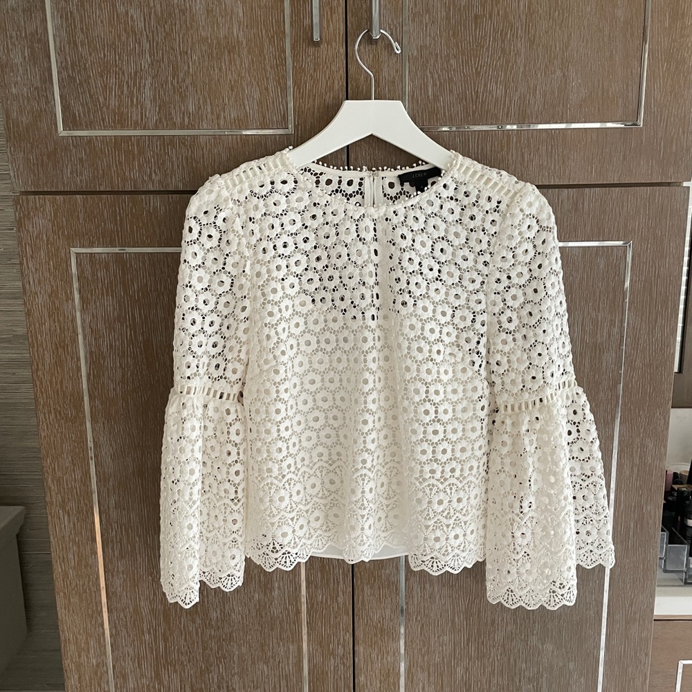 J crew white blouse